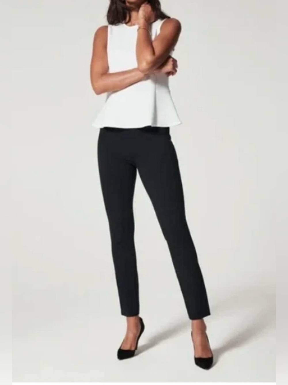 SPANX The Perfect Back Seam Women’s XL Petite Black Pull On Skinny Ankle Pant